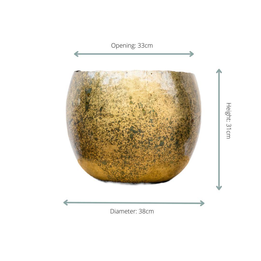 Ellen Brass – Moderner Pflanzkübel aus Messing 38x31 cm
