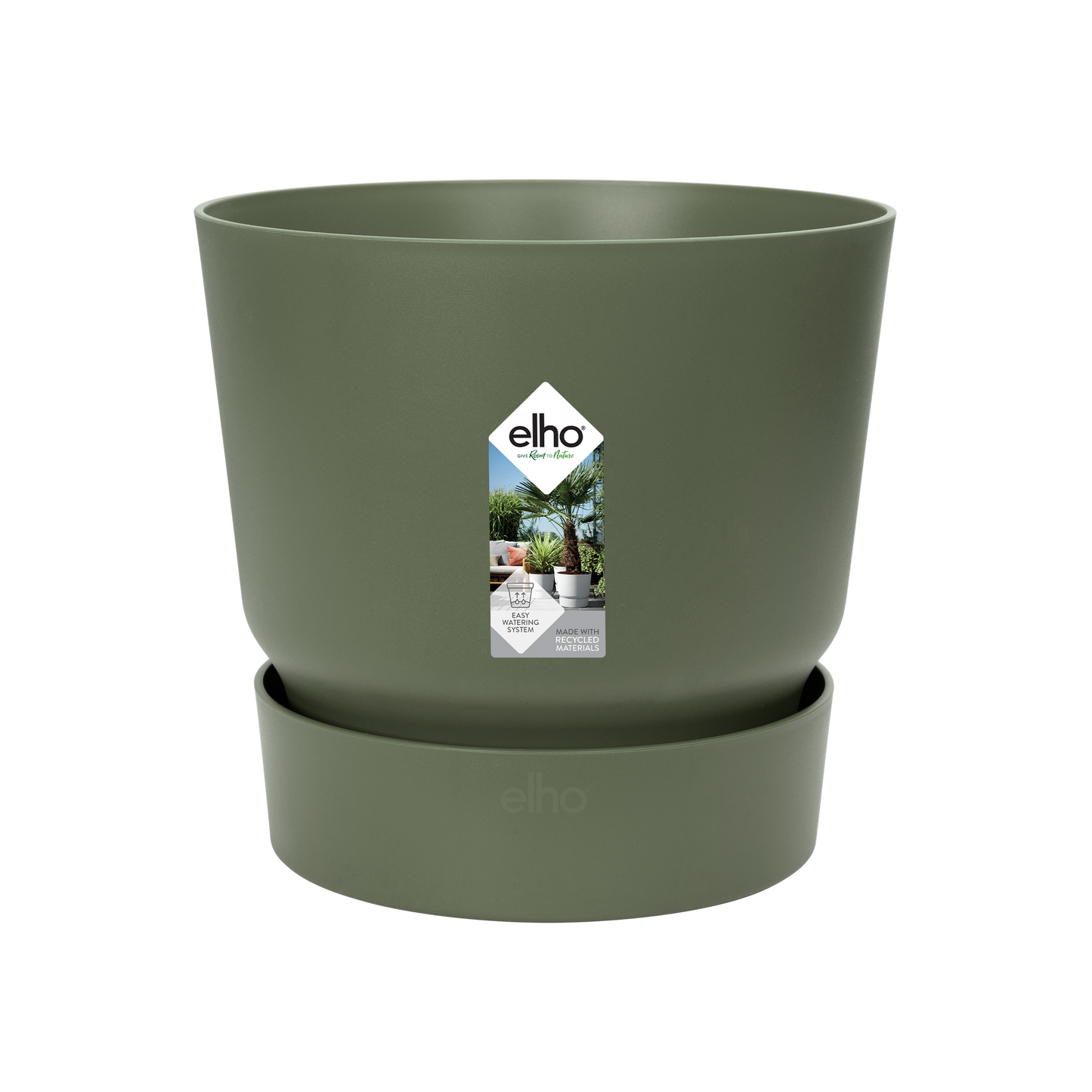 elho Greenville Rundtopf Grün Ø18 x H17 cm – Modern & Pflegeleicht