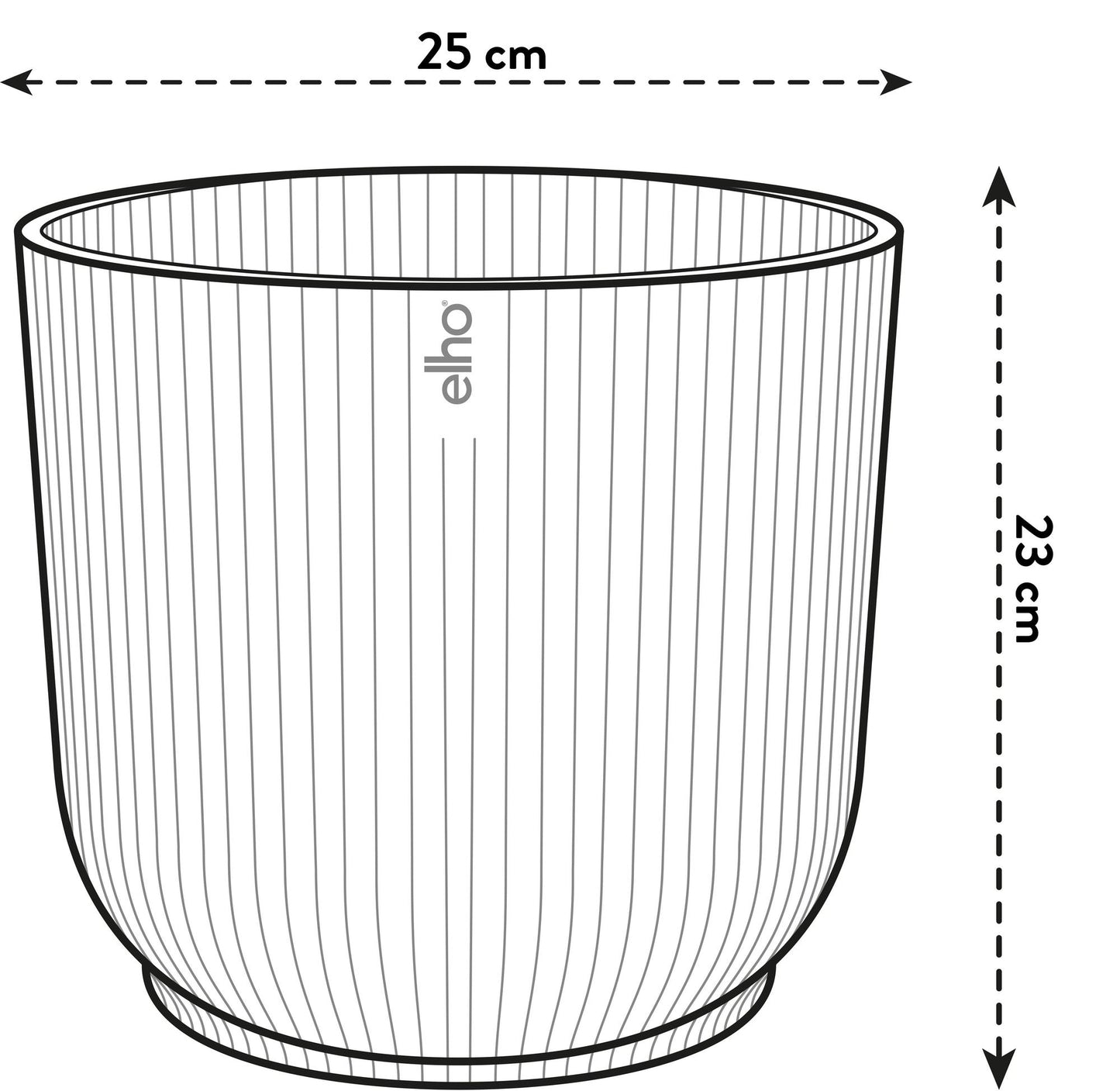 Elho Vibes Fold Round Blumentopf Weiß D25 x H23 cm