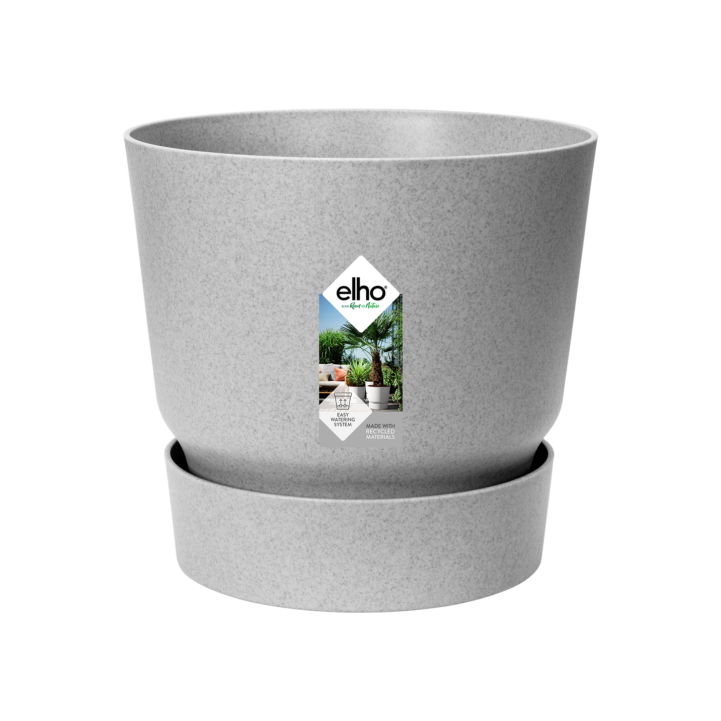 elho Greenville Round Pflanztopf Grau D14 x H13 cm