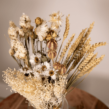 Trockenblumen Feldblumenstrauß Natürlich Ø15cm