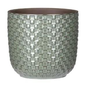 Mini Topf Relief Grün Ø7 cm – Pflegeleicht & Trendig