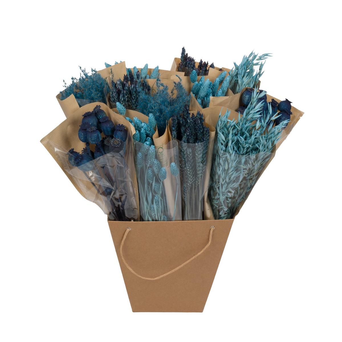 Getrocknete Blumen Dried Mono Mix Blue – 50 cm