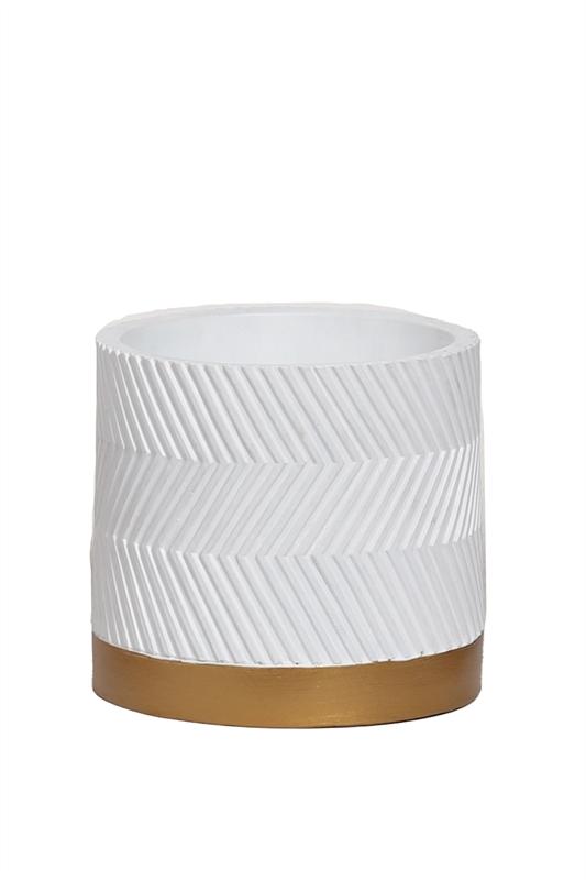 Pot Groovy Weiß Matt Ø15 cm – Moderner Pflanztopf