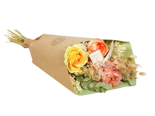 Trockenblumen & Seidenblumen Set „Pastel Dream“ – 4 Sträuße, 55 cm