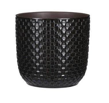 Pot Relief Schwarz Ø13,5 cm – Moderner Blumentopf
