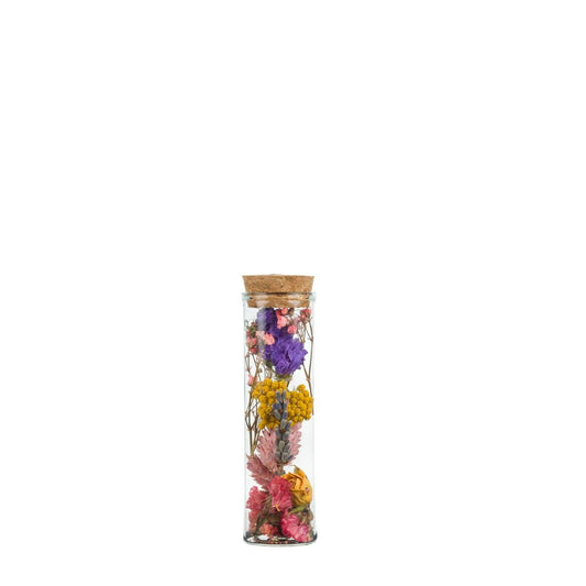 Trockenblumen Arrangement Mini Wunschflasche 10 cm