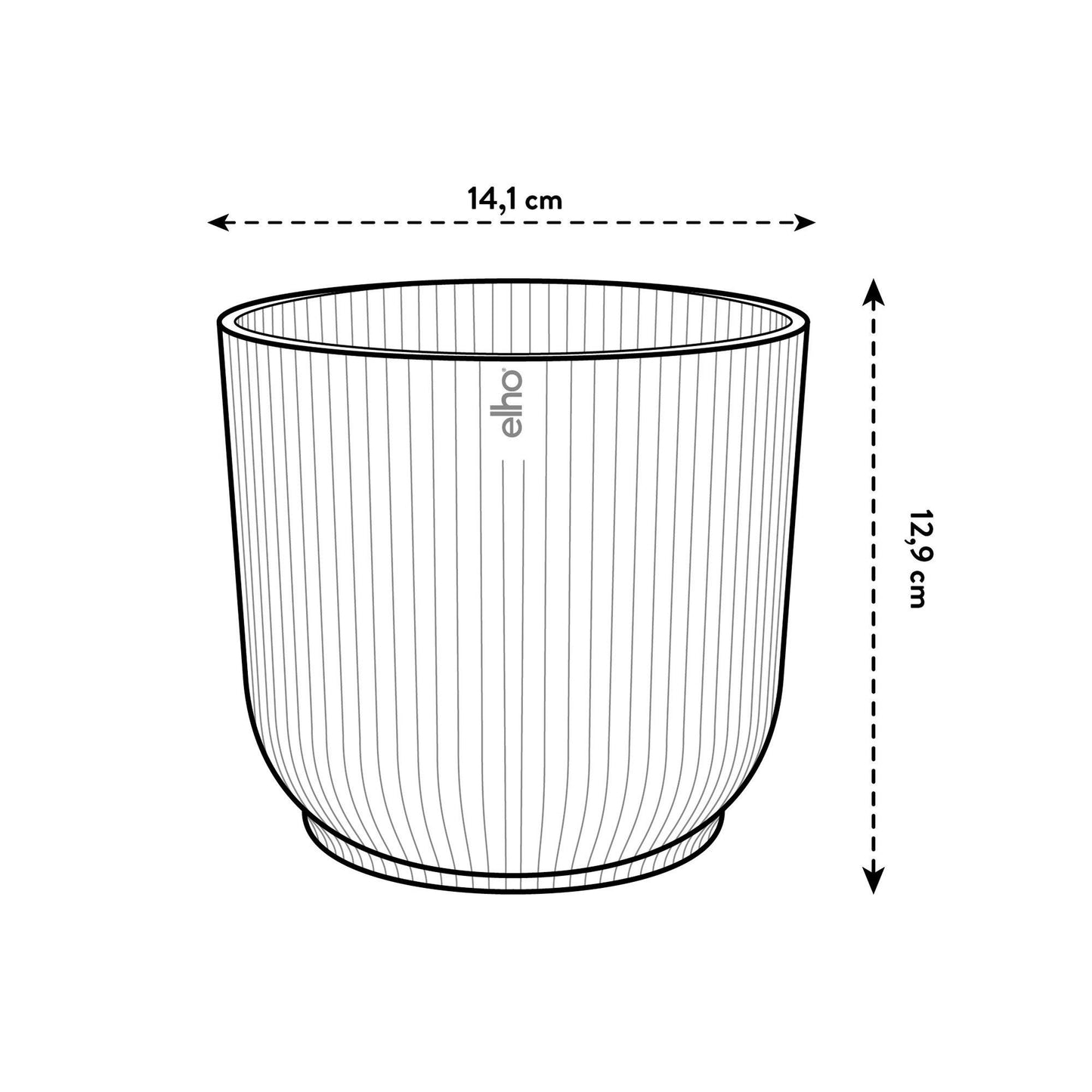 Elho Vibes Fold Round Blumentopf Gelb D14 x H13 cm