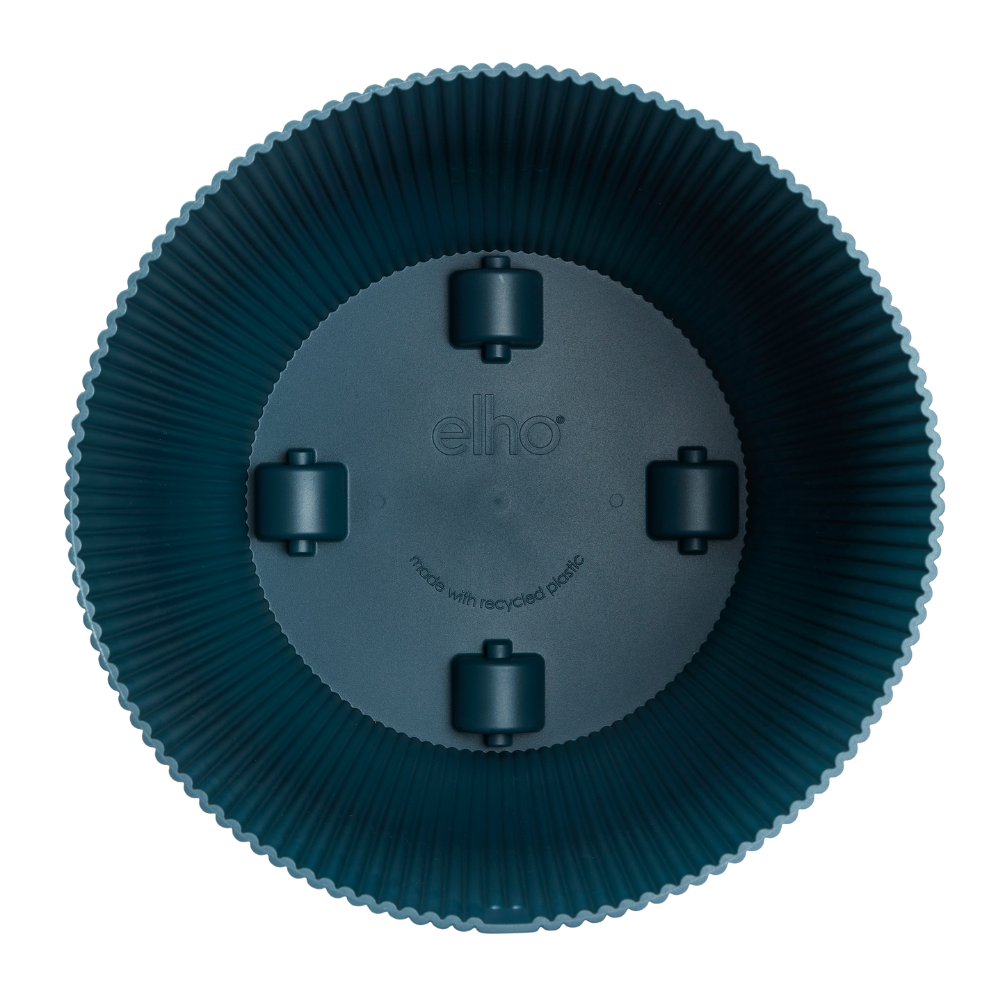 Elho Vibes Fold Round Blauer Pflanztopf mit Rollen D35xH33