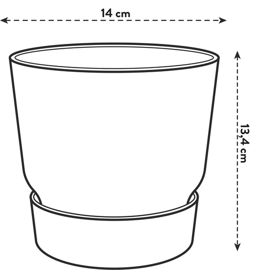 elho Greenville Round Pflanztopf Grau D14 x H13 cm
