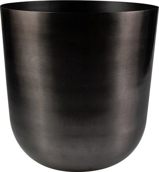 Moderner Pflanztopf Mayk Lead D20 in Metalloptik