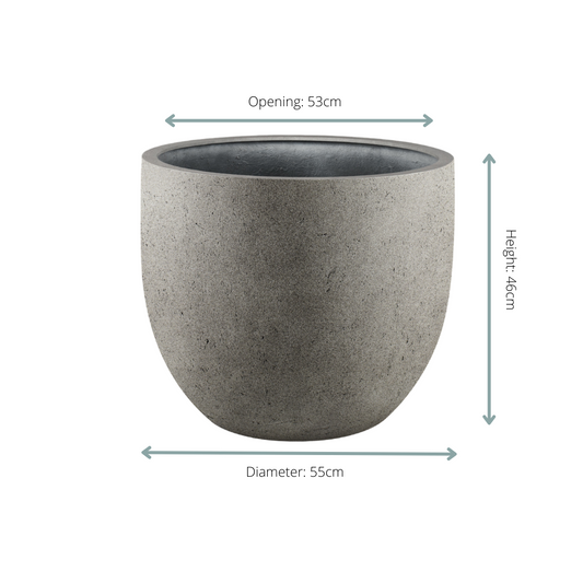 Pot Grigio New Egg Natural Concrete – Moderner Pflanzentopf D55 x H46