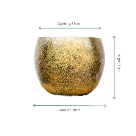 Ellen Brass – Moderner Pflanzkübel aus Messing 38x31 cm