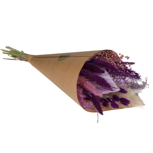 Getrocknete Trockenblumen Field Bouquet Large – Lila, 6 Sträuße