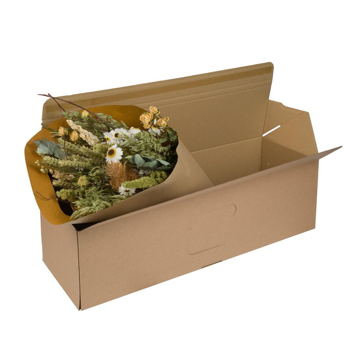 Getrocknete Blumen Bouquet in Geschenkbox – Natural, 60 cm