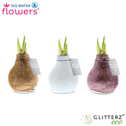 Glitzernde No Water Flowers Mix – 3er Set, Ø7-15 cm
