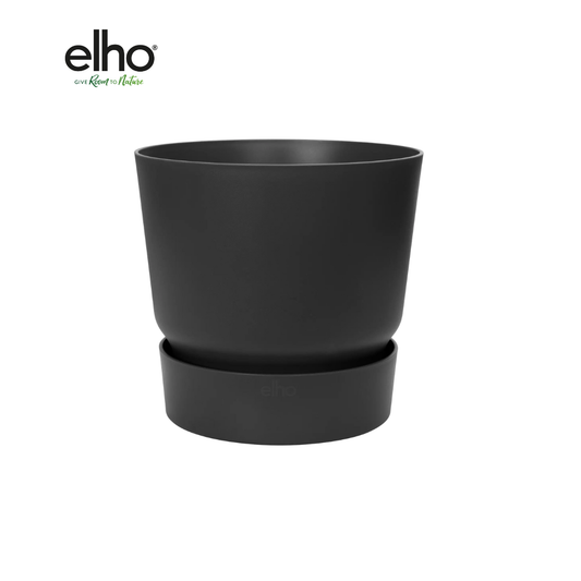 Elho Greenville Round Pflanztopf Schwarz Ø18 x H17 cm