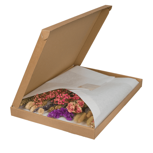 Trockenblumen Briefkasten - Pinkes Arrangement