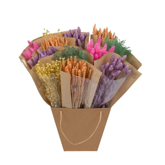 Getrocknete Blumen Dried Mono Mix Pastell 50 cm