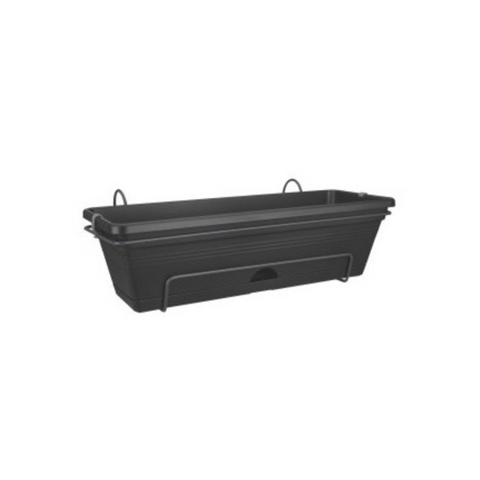 Balkonbak Pflanzkasten 50x17x26 cm – Schwarz