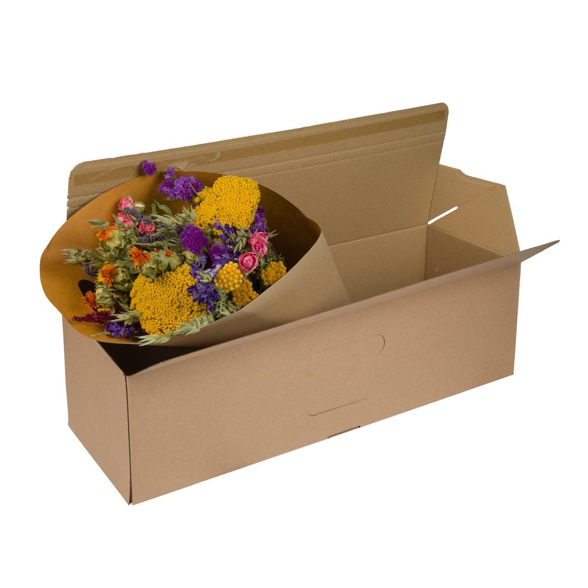 Getrocknete Blumen Bouquet in Geschenkbox – 60 cm