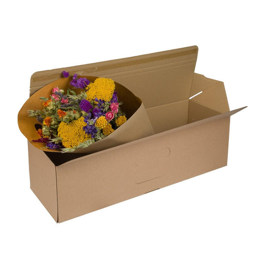 Getrocknete Blumen Bouquet in Geschenkbox – 60 cm