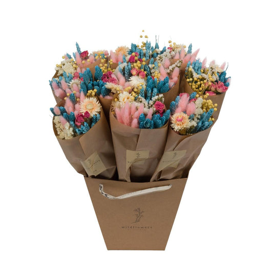 Getrockneter Blumenstrauß Summer Blue – 50 cm