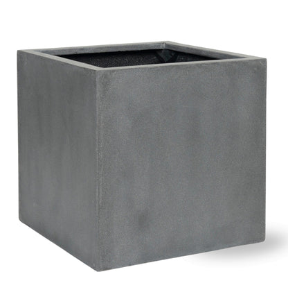 Moderner Schwarzer Pflanzkübel Block Grey S Ø30xH30 cm