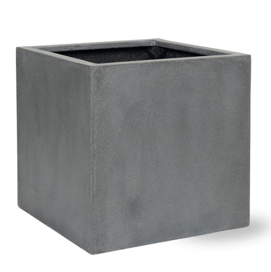 Moderner Schwarzer Pflanzkübel Block Grey S Ø30xH30 cm