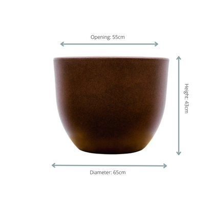 Pot Eggy Bronze – Moderner Pflanztopf D65 x H51 cm