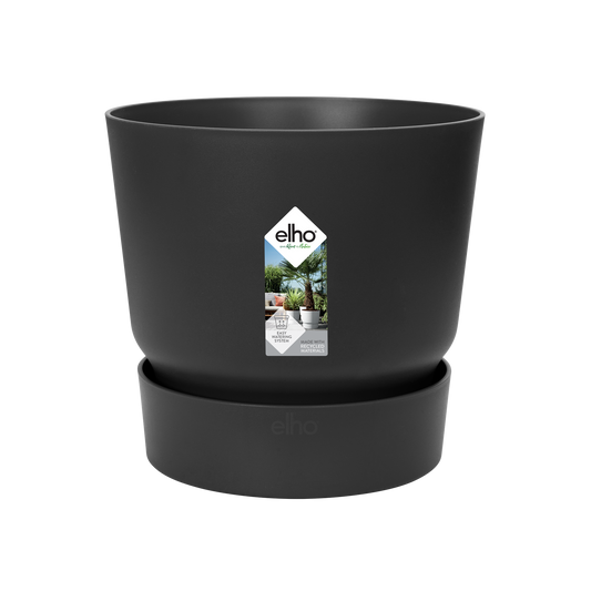 Elho Greenville Round Pflanztopf Schwarz Ø18 x H17 cm