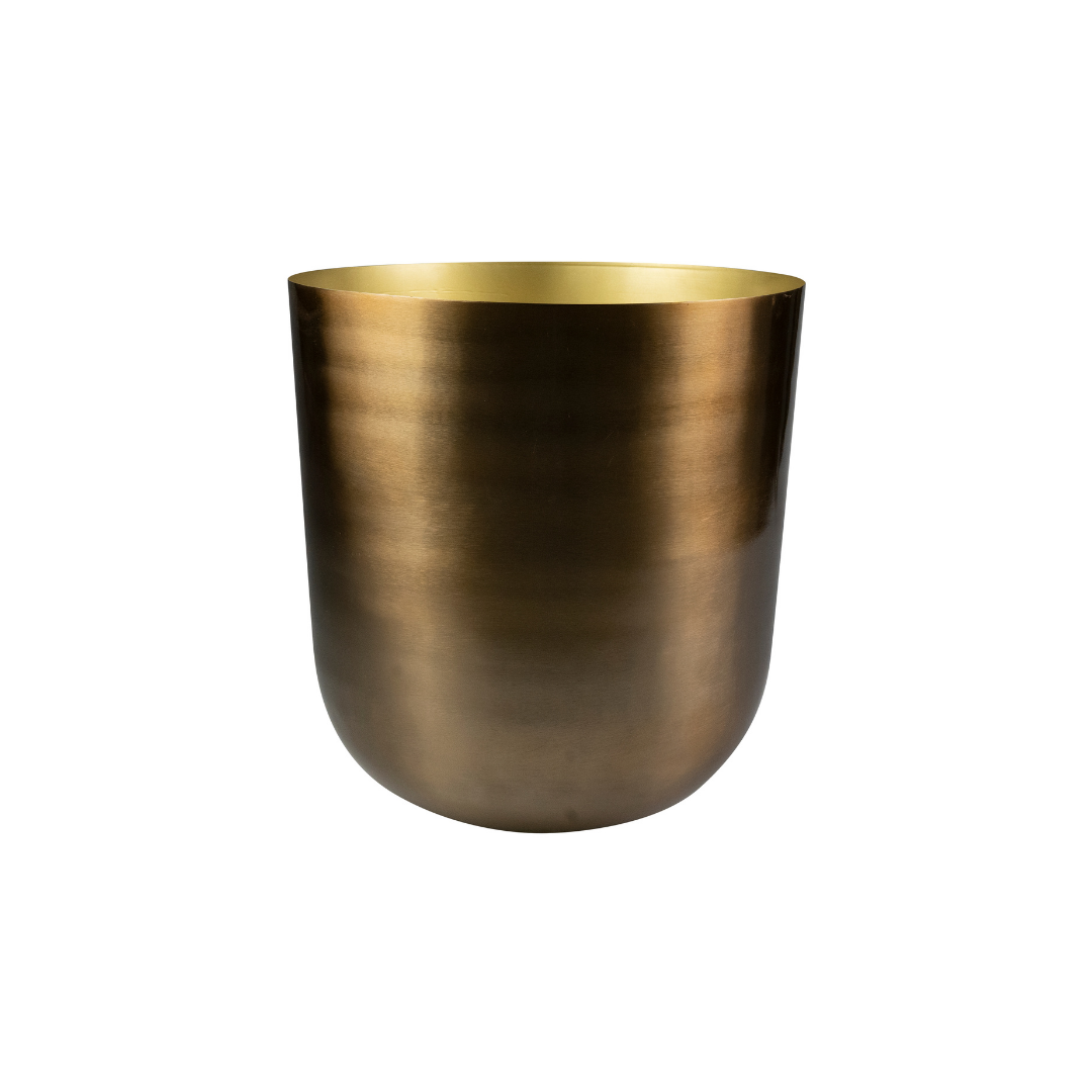 Goldener Übertopf Mayk – Modern & Elegant D20cm H22cm