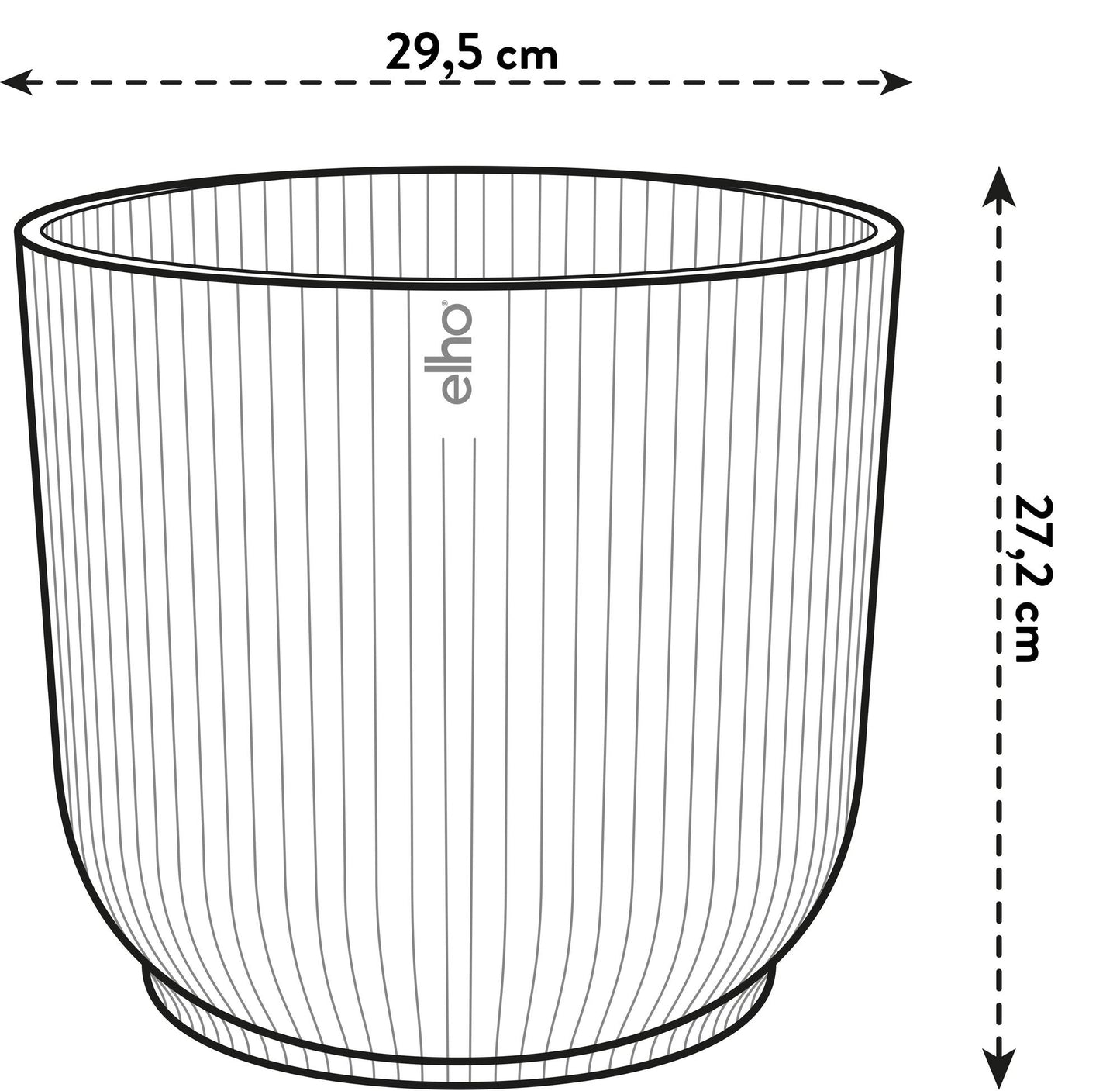 Elho Vibes Fold Round Blumentopf Weiß D30 x H27 cm