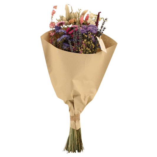 Trockenblumen Feldblumenstrauß Rosa – Ø20cm, ca. 50cm hoch