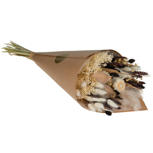 Getrockneter Blumenstrauß Field Bouquet Large 60cm Braun & Weiß