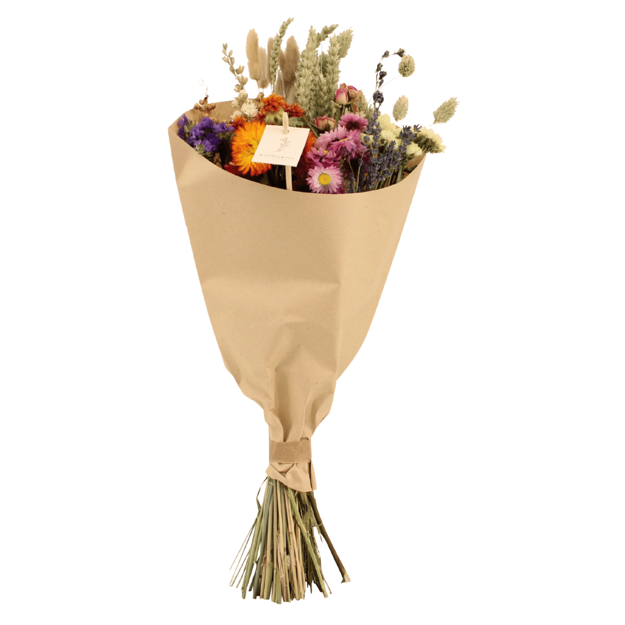 Trockenblumen Feldblumenstrauß Multi Ø20cm, ca. 50cm