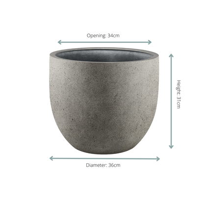 Pot Grigio New Egg Natural Concrete – Moderner Pflanztopf D36 x H31