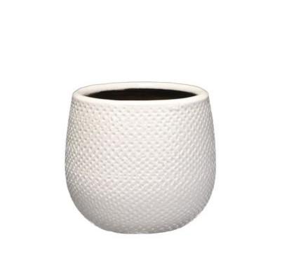 Keramiktopf Gabriel rund Weiß Ø14 cm – Modern & Pflegeleicht